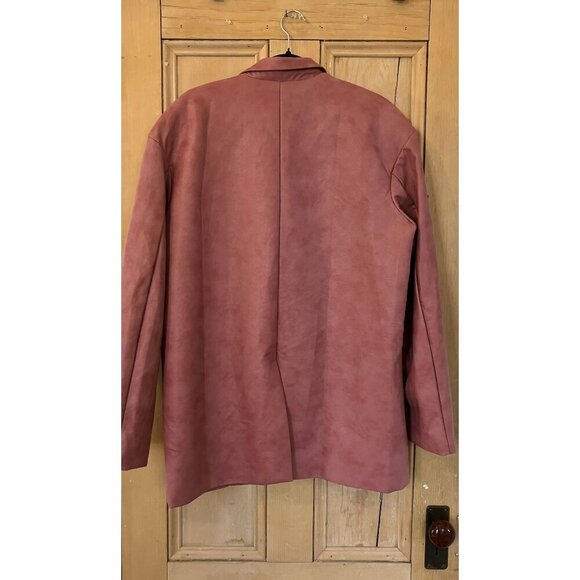 House of CB Womens Kiera Oversize Faux Leather Jacket Size Large Pink SP EXC - Picture 10 of 12